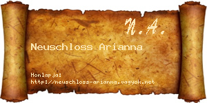 Neuschloss Arianna névjegykártya